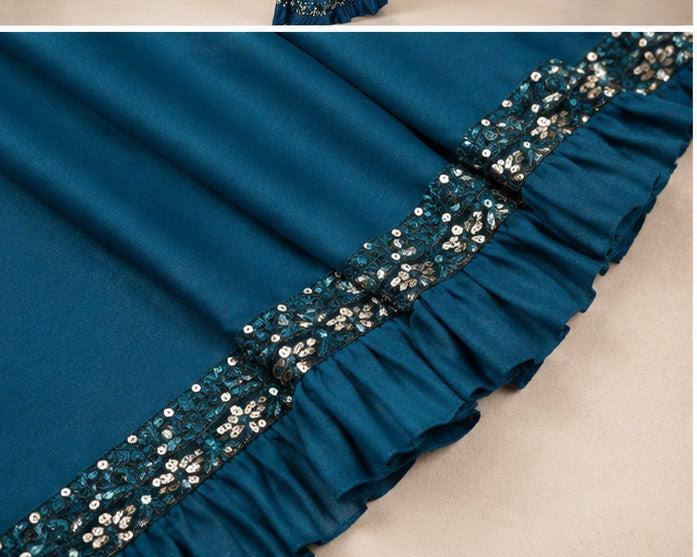 Women's Lycra Solid Saree With Unstitched Blouse (Rama, 5.5 Mtr)