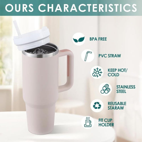 1200ml Tumbler with Lid and Straw