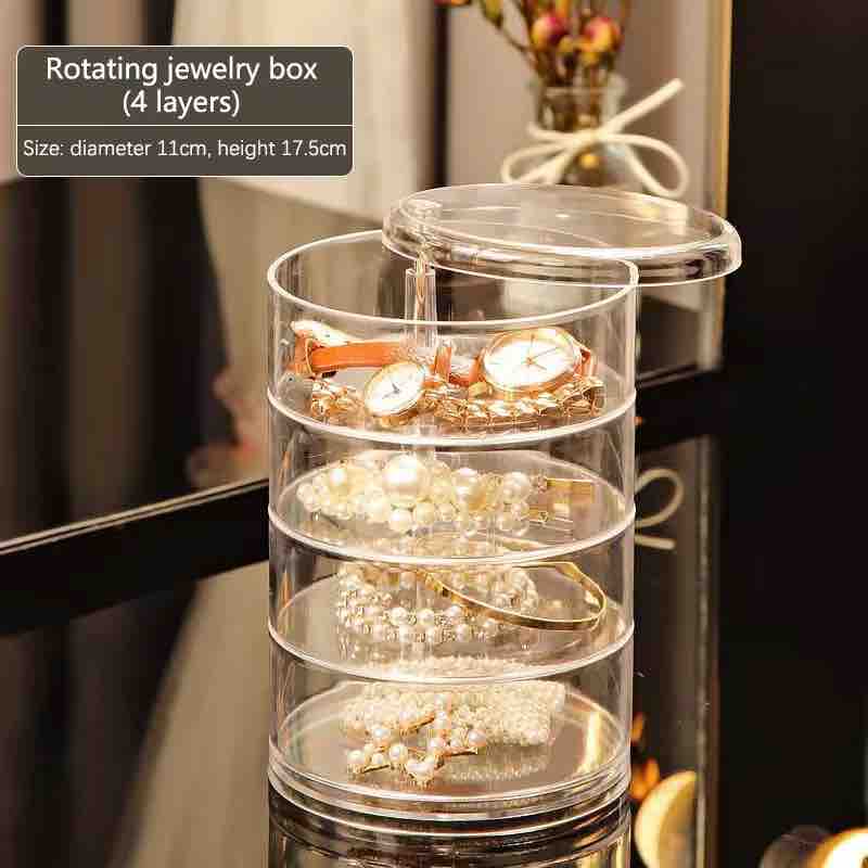 360° Revolving 3 Layer TPT Jewellery Organiser