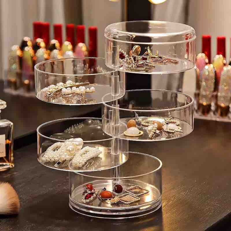 360° Revolving 3 Layer TPT Jewellery Organiser