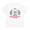 Generic Men's PC Cotton 35th Birthday Printed T Shirt (Color: White, Thread Count: 180GSM)