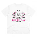 Generic Men's PC Cotton 83rd Birthday Printed T Shirt (Color: White, Thread Count: 180GSM)