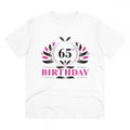 Generic Men's PC Cotton 65th Birthday Printed T Shirt (Color: White, Thread Count: 180GSM)