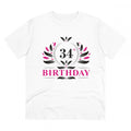 Generic Men's PC Cotton 34th Birthday Printed T Shirt (Color: White, Thread Count: 180GSM)