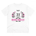 Generic Men's PC Cotton 31st Birthday Printed T Shirt (Color: White, Thread Count: 180GSM)