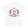 Generic Men's PC Cotton 51st Birthday Printed T Shirt (Color: White, Thread Count: 180GSM)