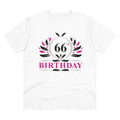 Generic Men's PC Cotton 66th Birthday Printed T Shirt (Color: White, Thread Count: 180GSM)