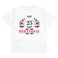 Generic Men's PC Cotton 25th Birthday Printed T Shirt (Color: White, Thread Count: 180GSM)
