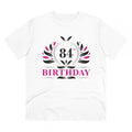 Generic Men's PC Cotton 84th Birthday Printed T Shirt (Color: White, Thread Count: 180GSM)
