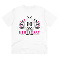 Generic Men's PC Cotton 80th Birthday Printed T Shirt (Color: White, Thread Count: 180GSM)