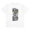 Generic Men's PC Cotton With Great Beard Comes Printed T Shirt (Color: White, Thread Count: 180GSM)