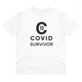 Generic Men's PC Cotton Covid 19 Survivor Printed T Shirt (Color: White, Thread Count: 180GSM)