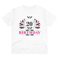 Generic Men's PC Cotton 20th Birthday Printed T Shirt (Color: White, Thread Count: 180GSM)
