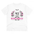 Generic Men's PC Cotton 93rd Birthday Printed T Shirt (Color: White, Thread Count: 180GSM)