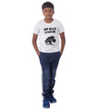 GBoys Cotton Off Road Adventure Half Sleeve TShirt (White)