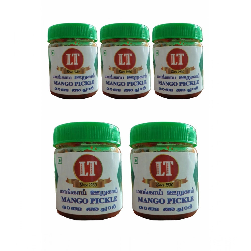 Generic Pack of_5 100GM LT Mango Pickle Traditional Digestive Side Dish (Red)