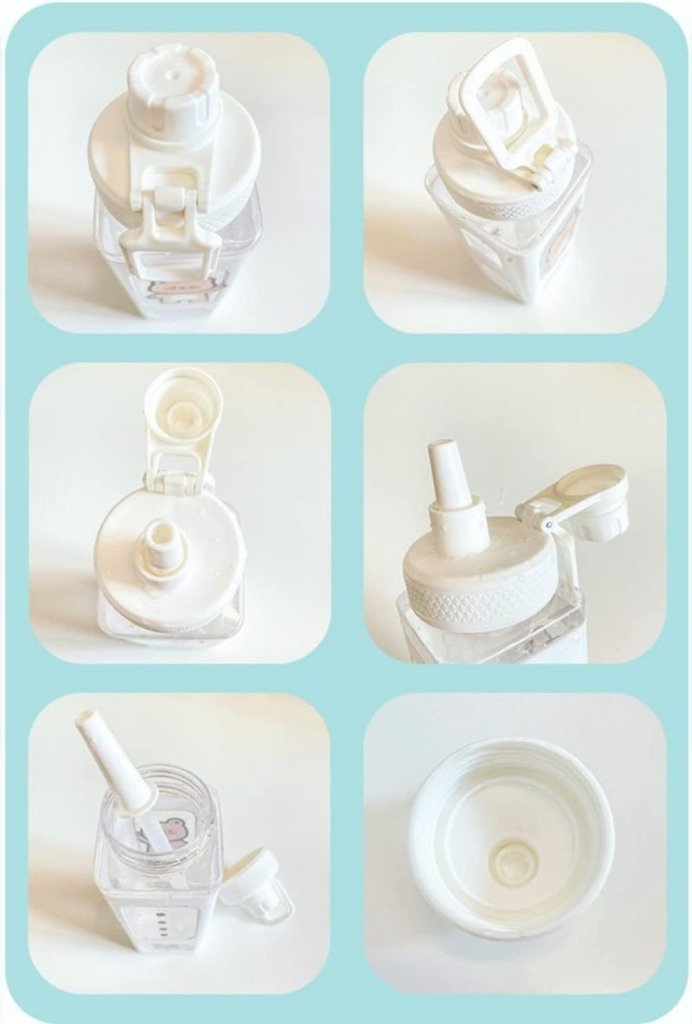 700ml Kawaii Water Bottle with Straw and Sticker