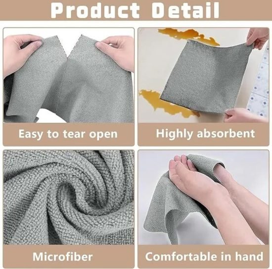 Microfiber Cleaning Cloth Roll 20 Pcs