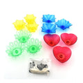 Generic Pack Of 2_Floral Diya Set – Multi-Color Tea Light Holders Set of 12 (Color: Assorted )