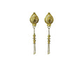 Generic Women's Pack of_2 Brass Gold-Plated Earrings (Gold)