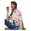 Generic Women's Polyester Floral 3-4th Sleeves Shrug (Multicolor)