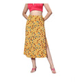 Generic Women's Polyester Floral Side Zip Skirt (Multicolor)