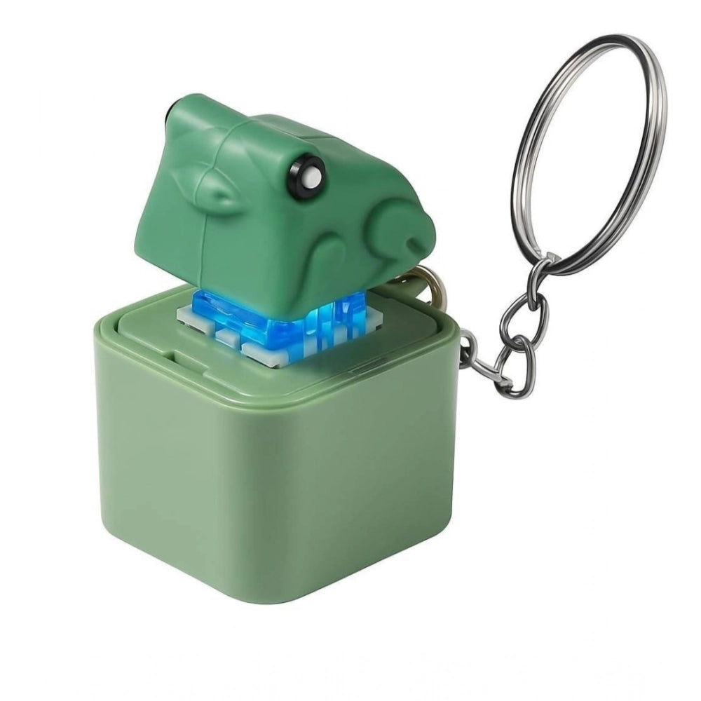 Generic Plastic Solid Frog Croaking Keychain (Multicolor)