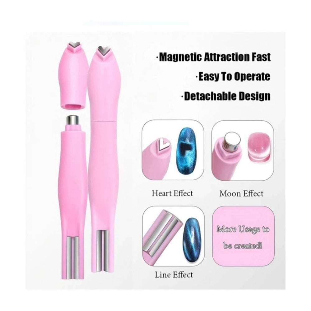Generic Plastic Solid Magnetic Nail Art Pen Set (Multicolor)