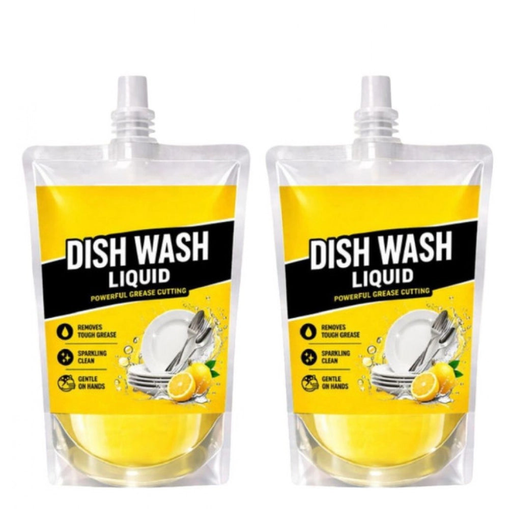 Generic Pack of 2 Kitchen Cleaning Dishwash Liquid Pouches 100 ML