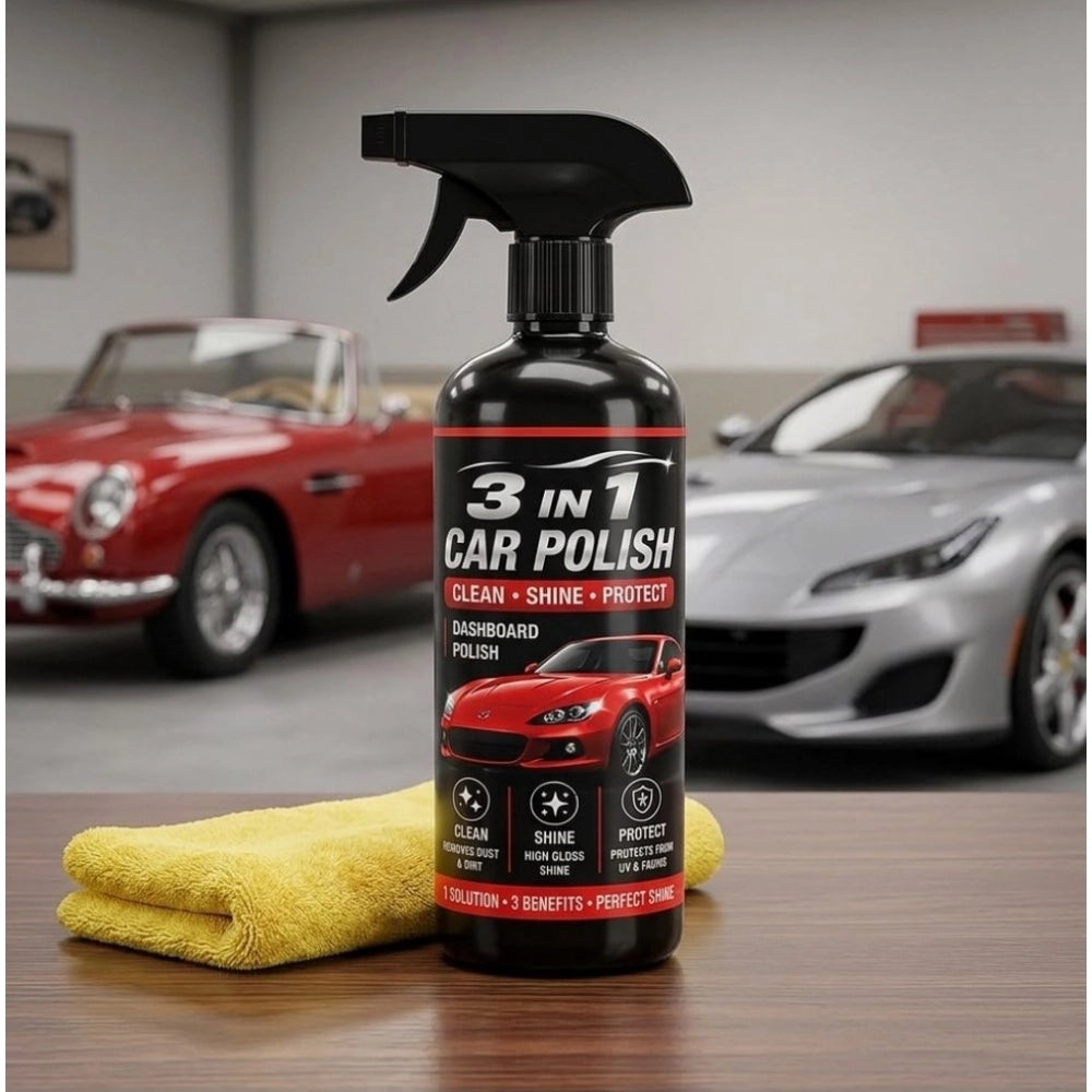 Generic Pack of 1 3-in-1 Car and Bike Polish Spray Bottles 100 ML