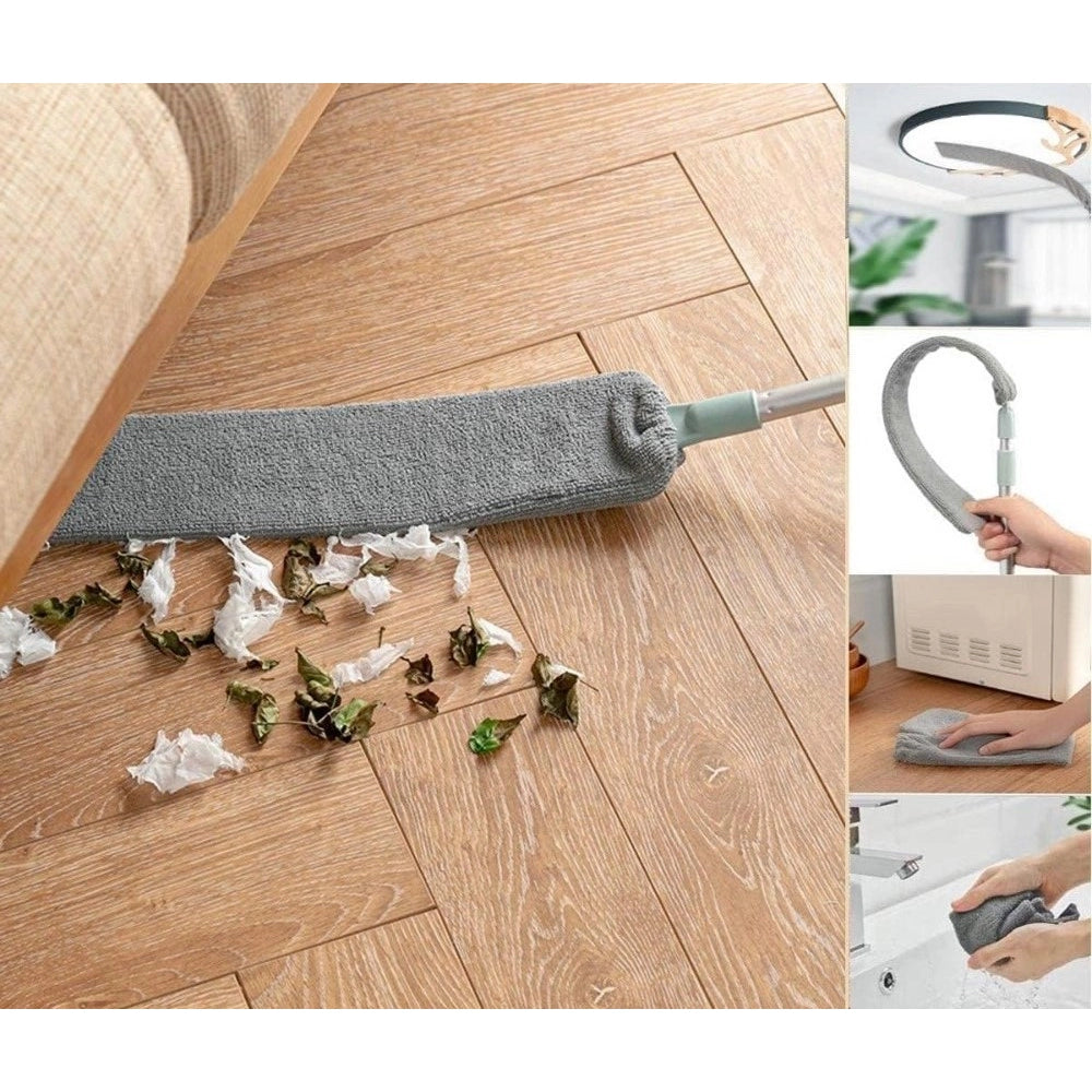 Generic Pack of 2 Microfiber Flexible Mop (Grey)