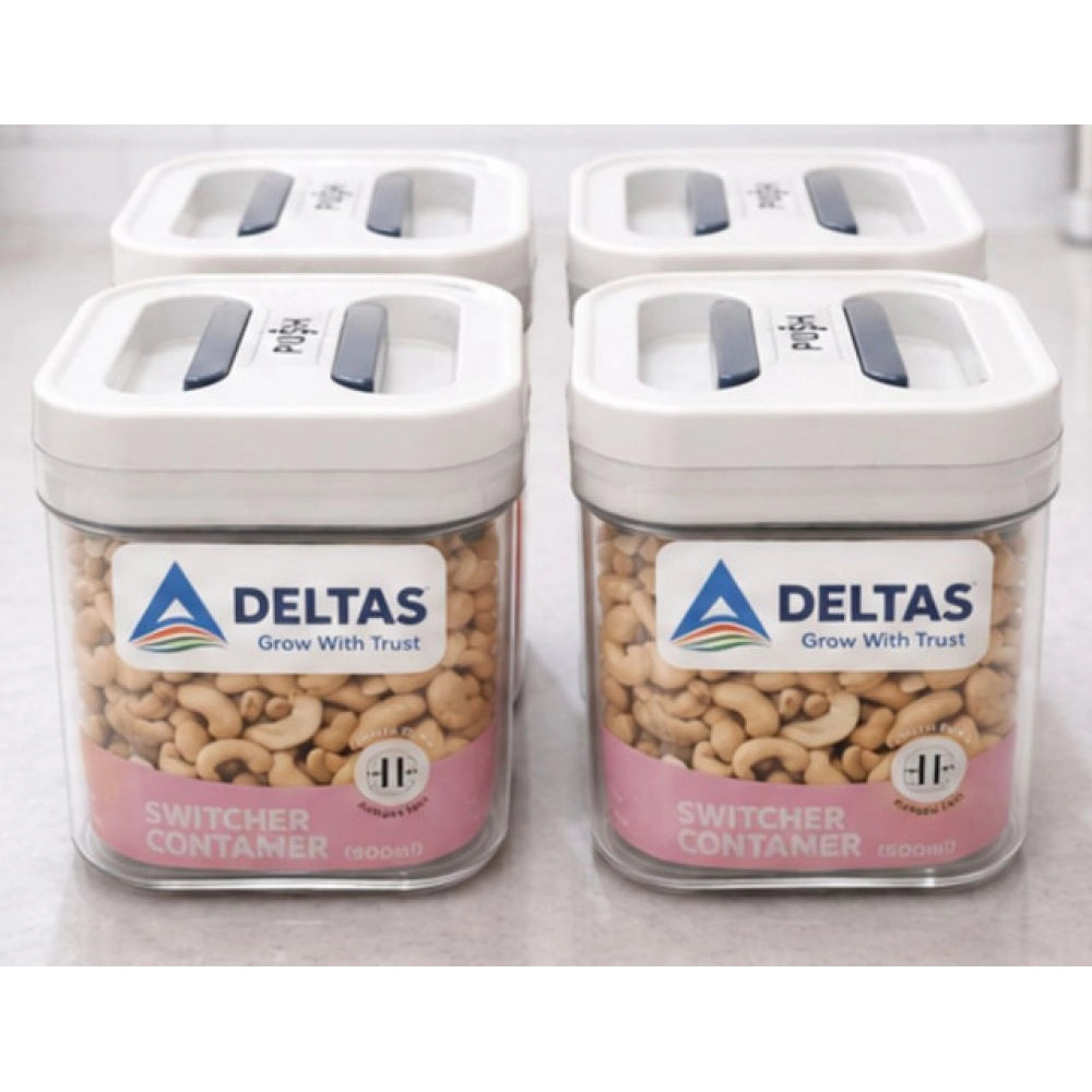 Generic Pack of 4 Switchers Airtight Storage Container Set 500 ML (White)