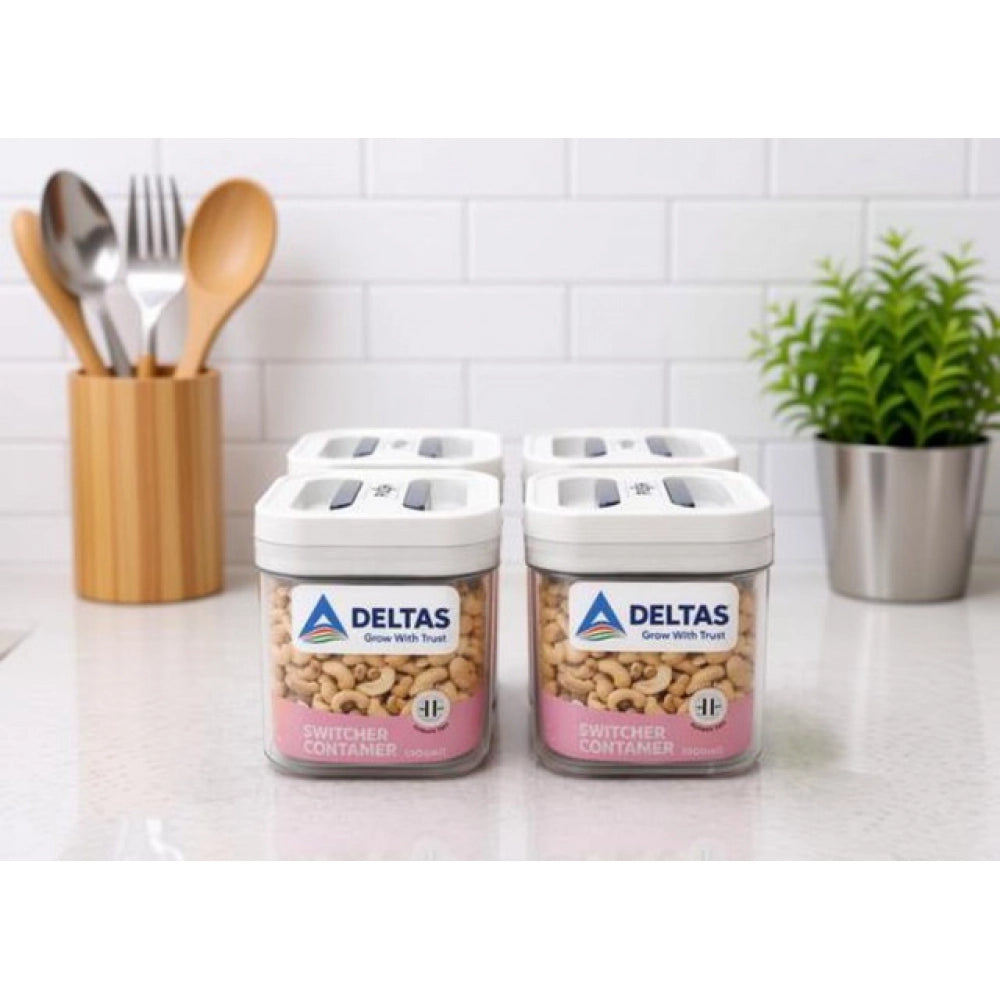 Generic Pack of 4 Switchers Airtight Storage Container Set 500 ML (White)