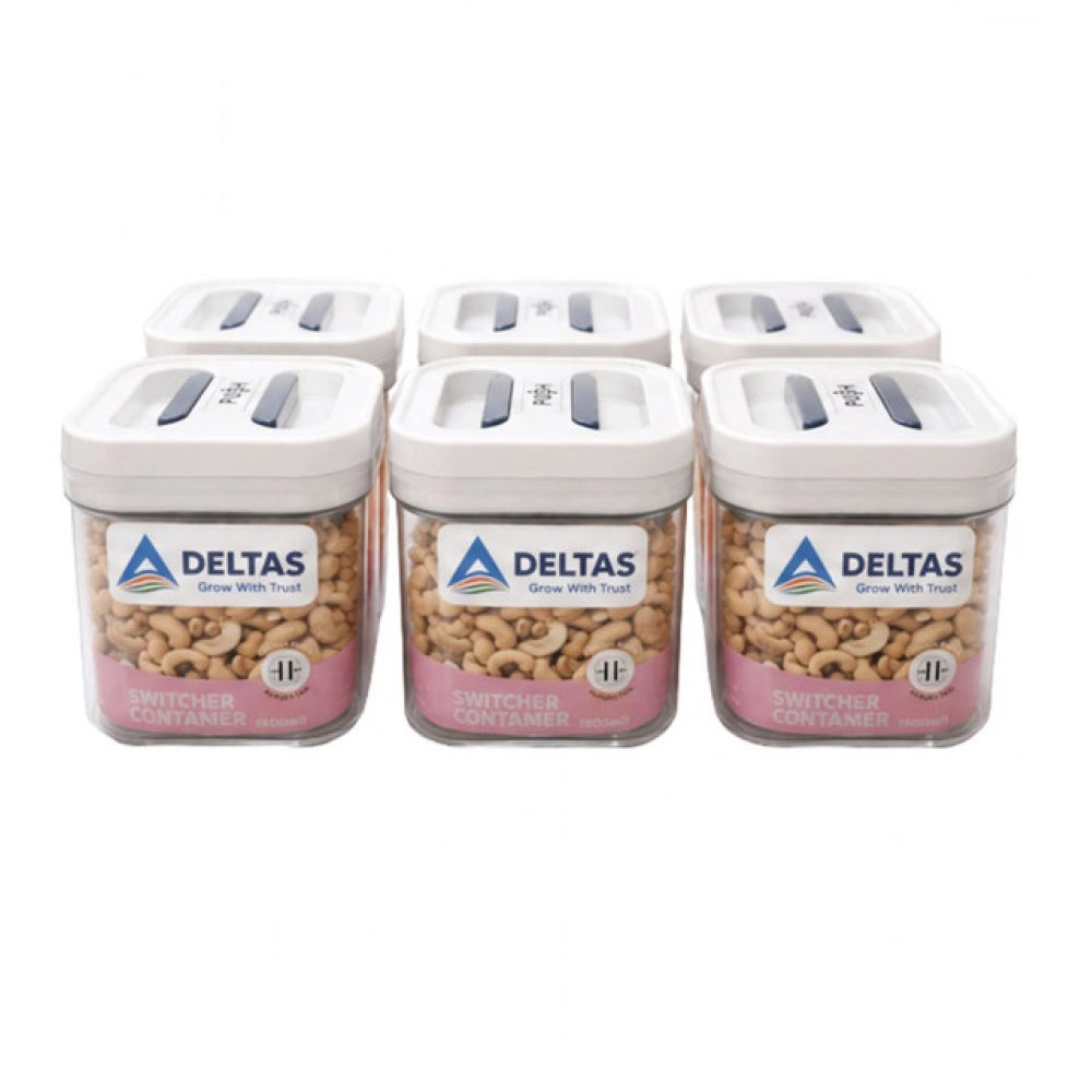 Generic Pack of 6 Switchers Airtight Storage Container Set 500 ML (White)