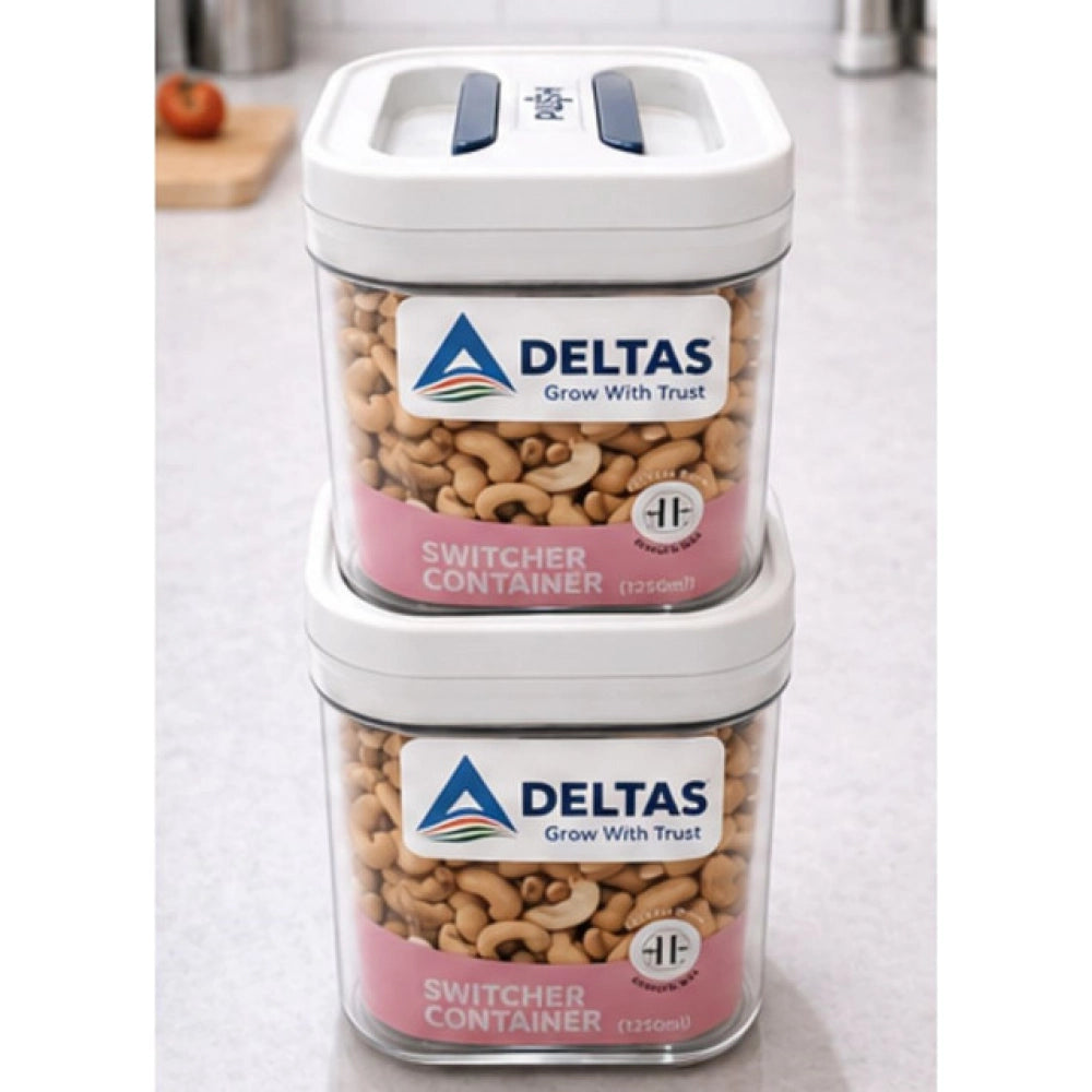 Generic Pack of 2 Switchers Airtight Storage Container Set 1250 ML (White)