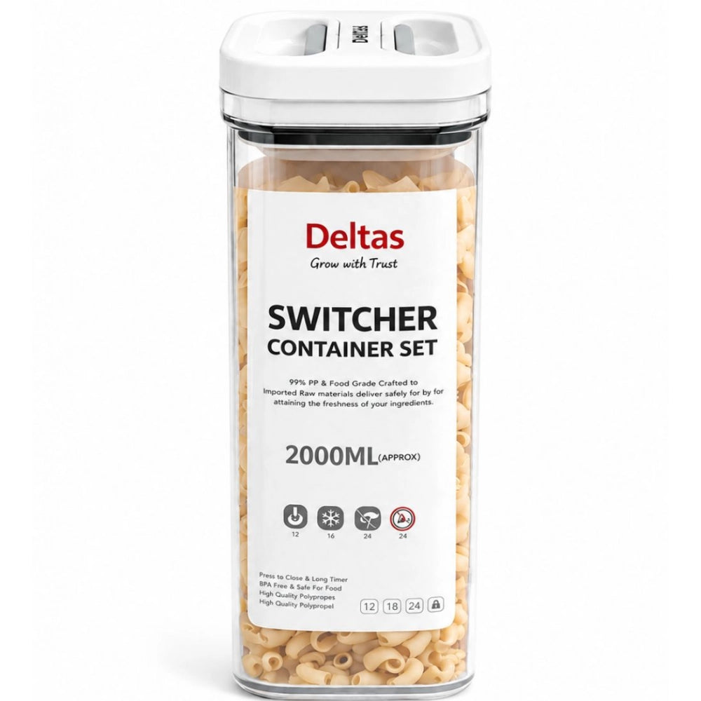 Generic Pack of 1 Switchers Airtight Storage Container Set 2000 ML (White)