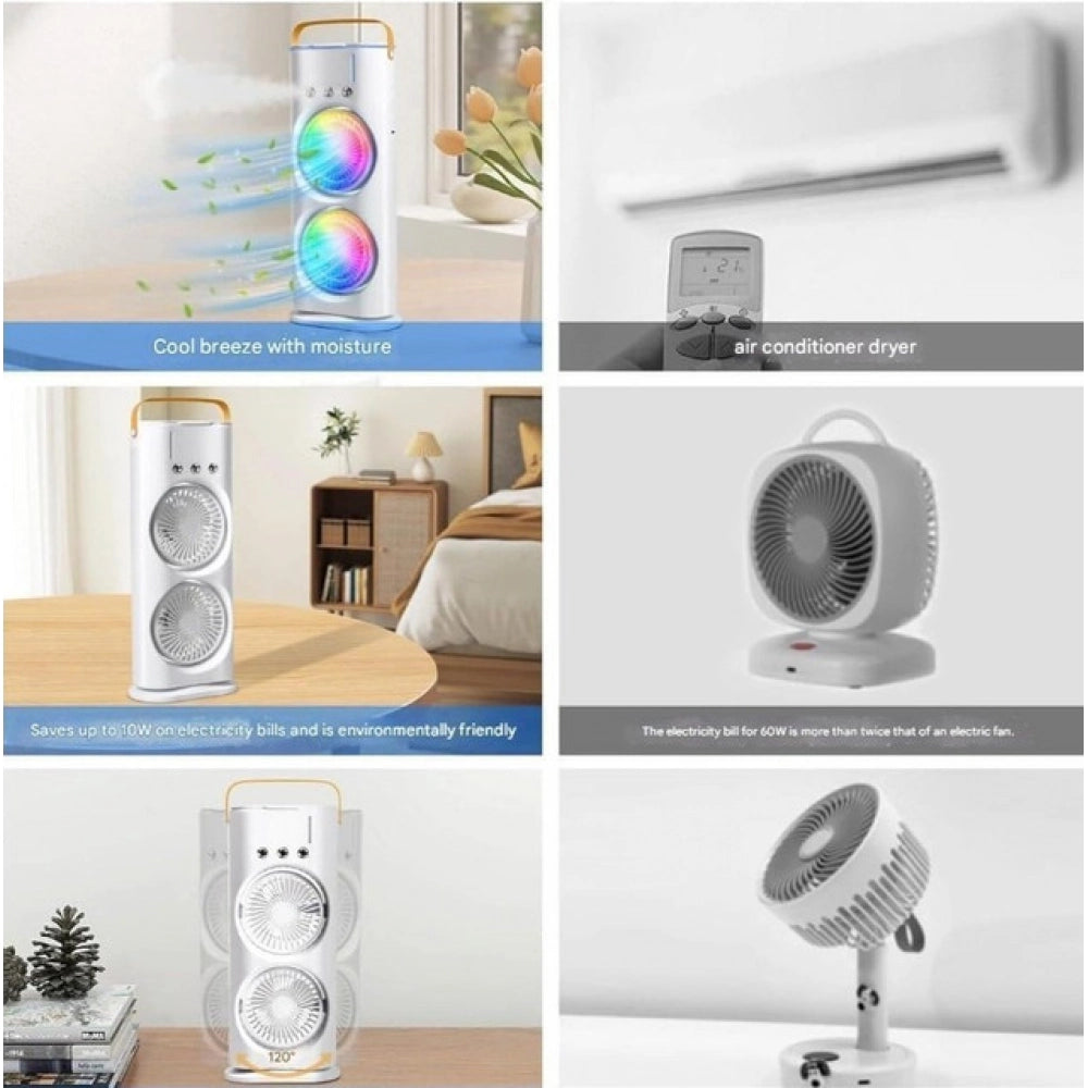 Generic Double End Air Cooler Mist Fan (Multicolor)