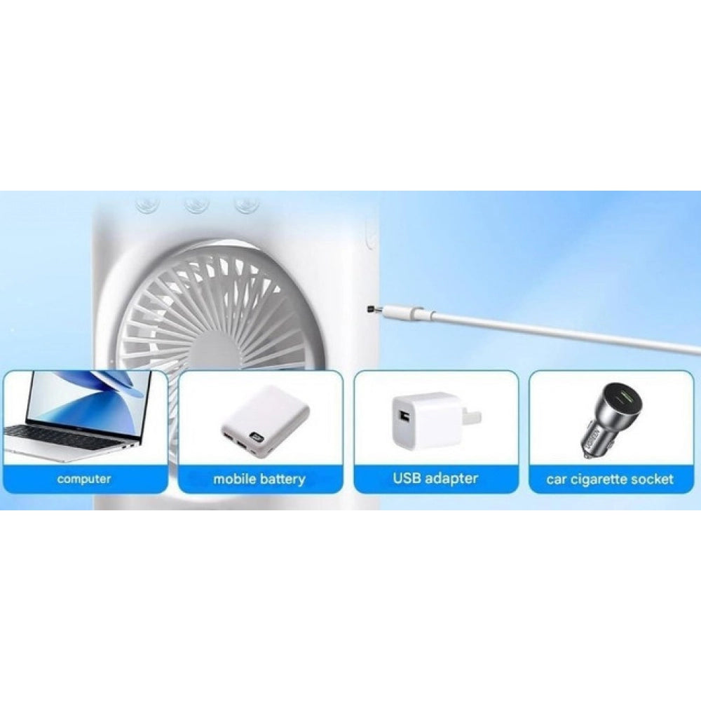 Generic Double End Air Cooler Mist Fan (Multicolor)
