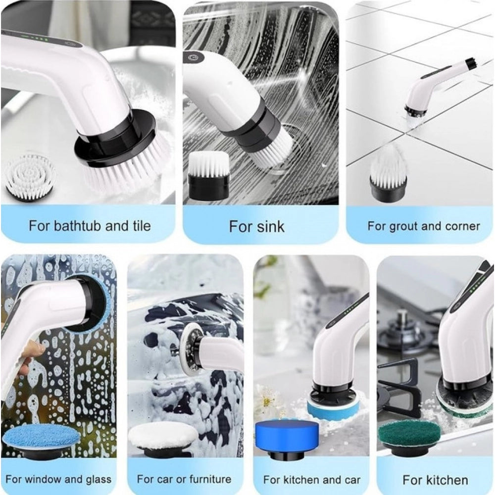 Generic 9 in 1 Cordless Electric Spin Scrubber (Multicolor)