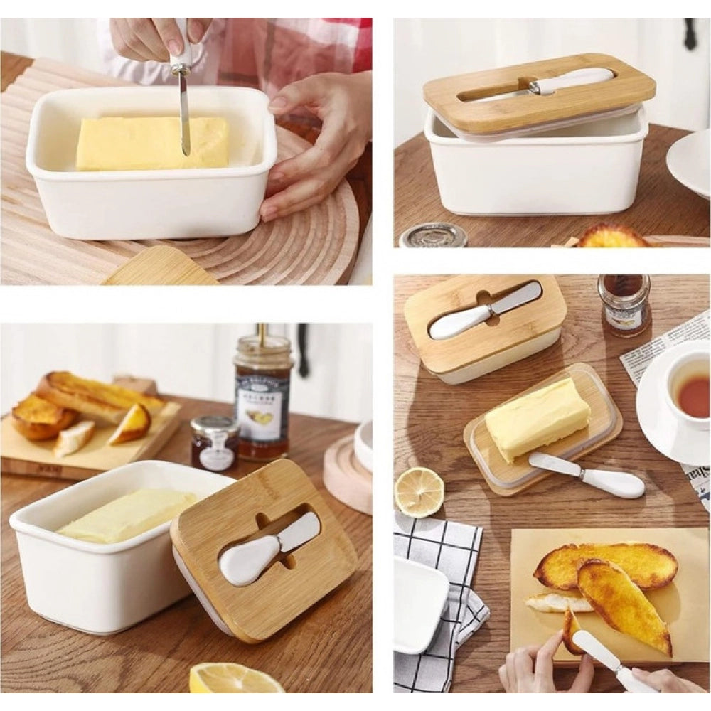 Generic Ceramic Butter Box (White)