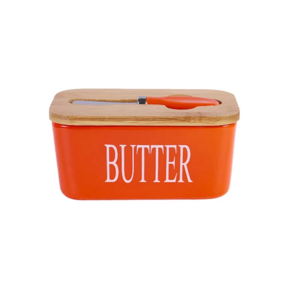 Generic Ceramic Butter Box (Orange)