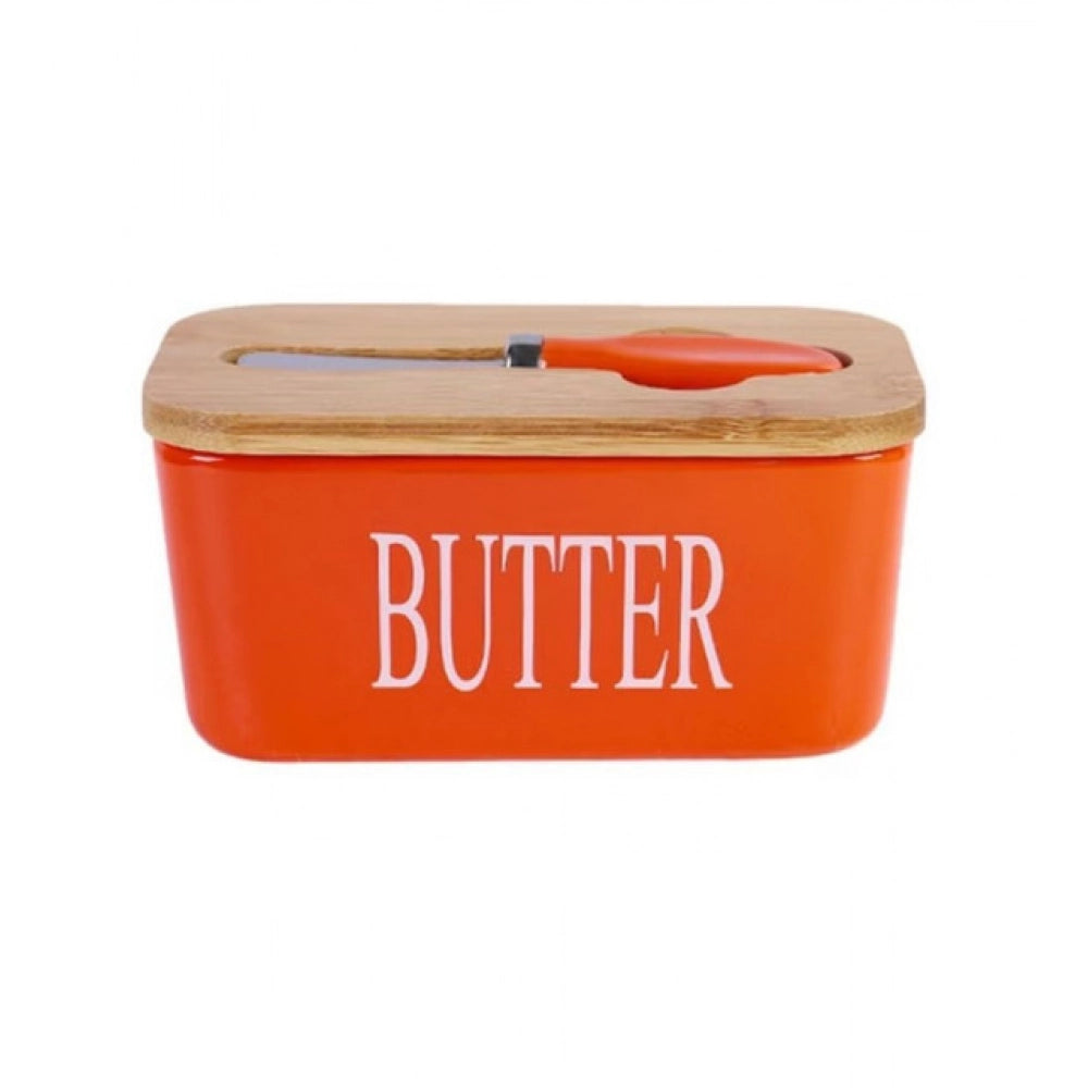 Generic Ceramic Butter Box (Orange)