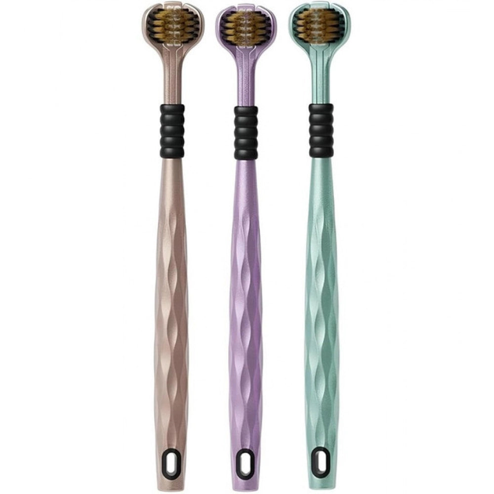 Generic Pack of 10 3 Sided Toothbrush (Multicolor)