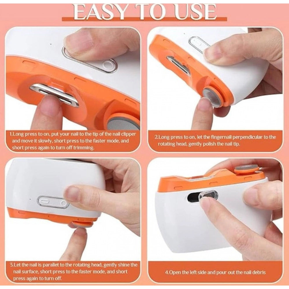 Generic 2 In 1 Electric Nail Clipper (White)