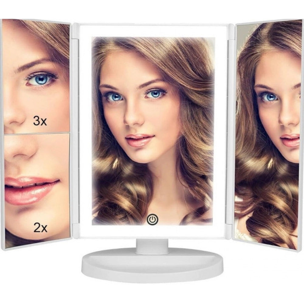 Generic Rechargeable Makeup Vanity Mirror (Silver)