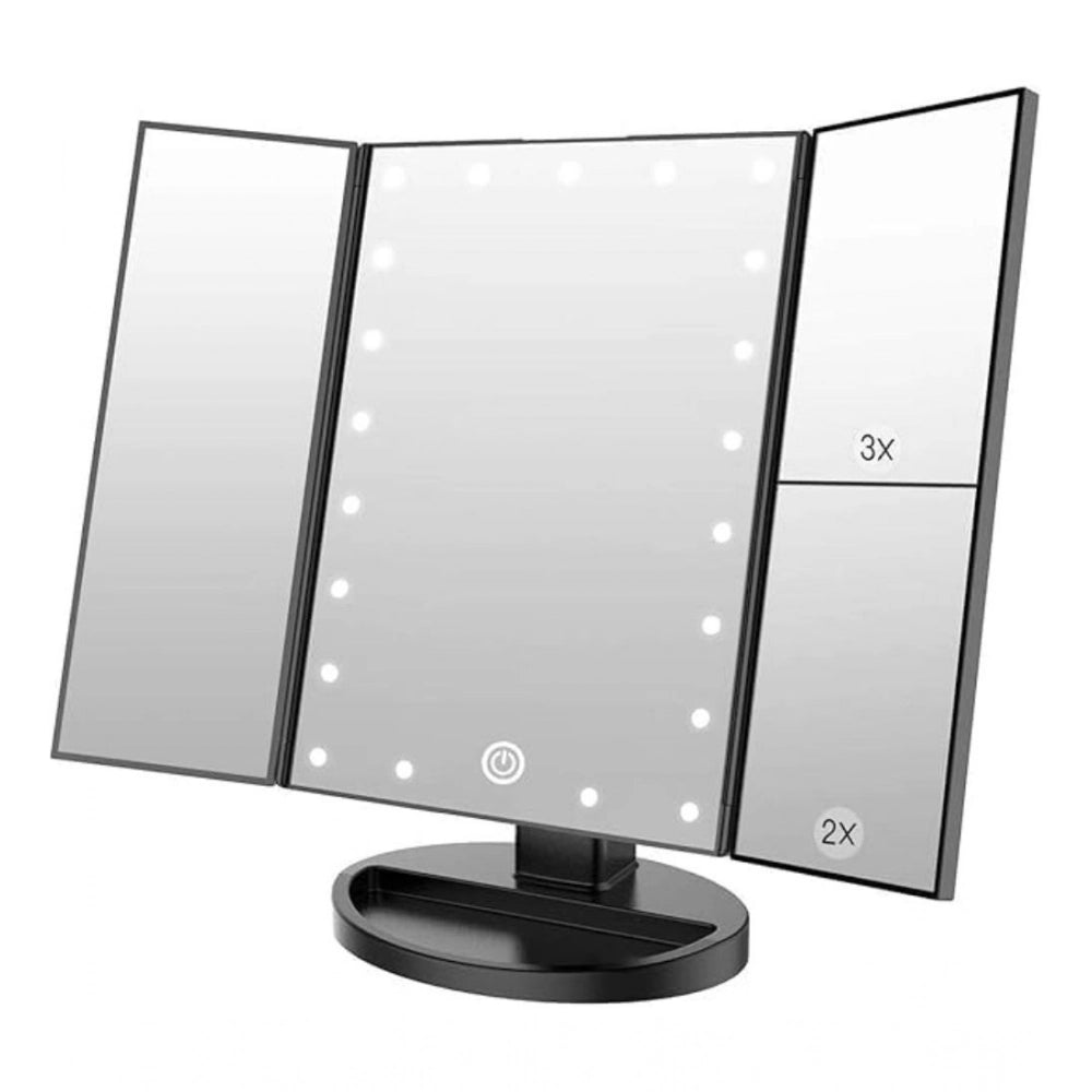 Generic Rechargeable Makeup Vanity Mirror (Silver)