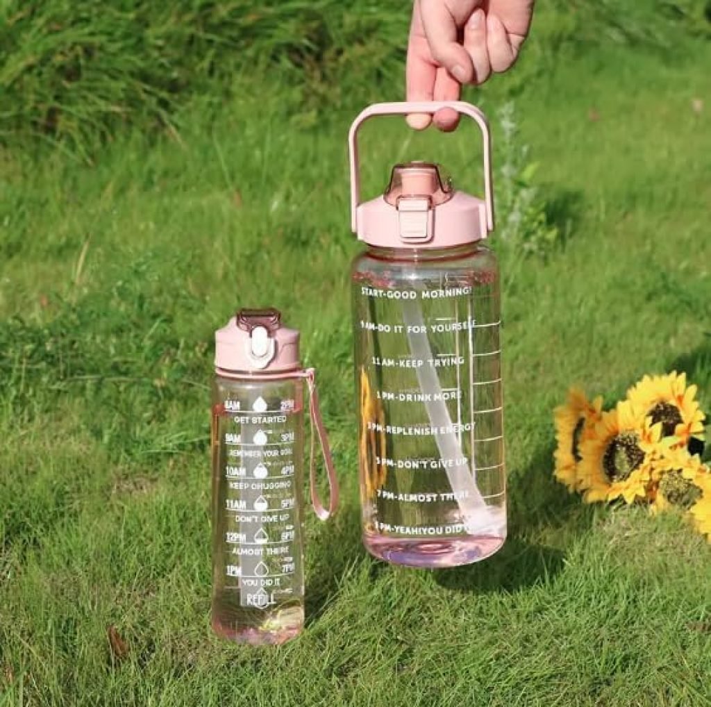Transparent Motivational Timer Bottle set of 3