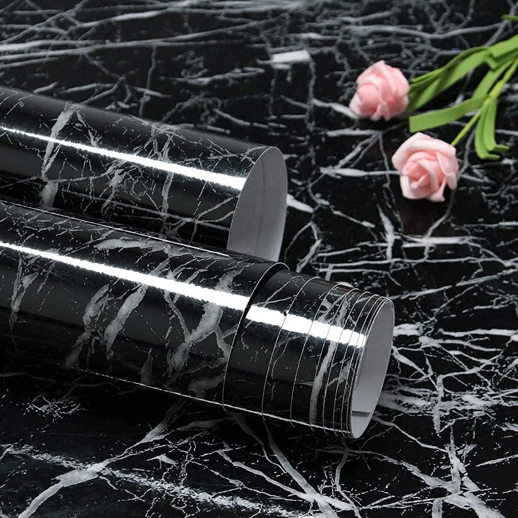 60x200 cm Black Marble Foil Roll