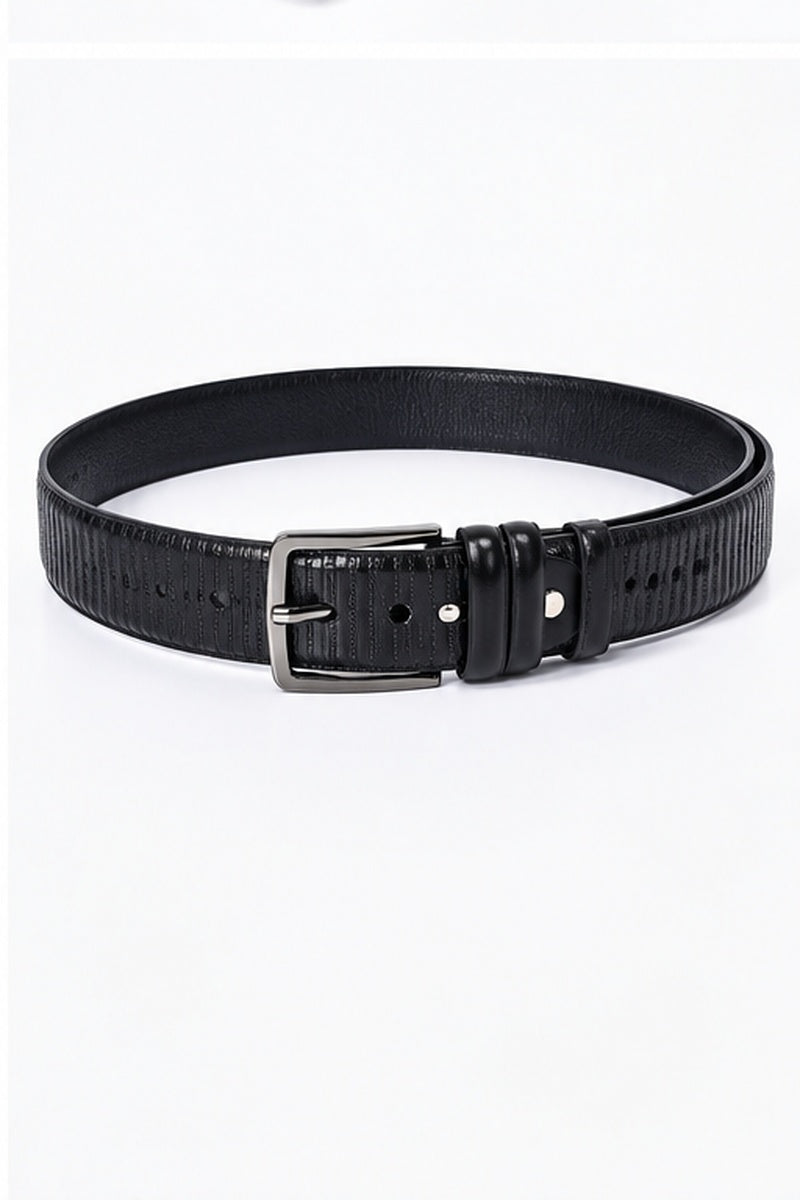 Men's PU Textured Casual Belt