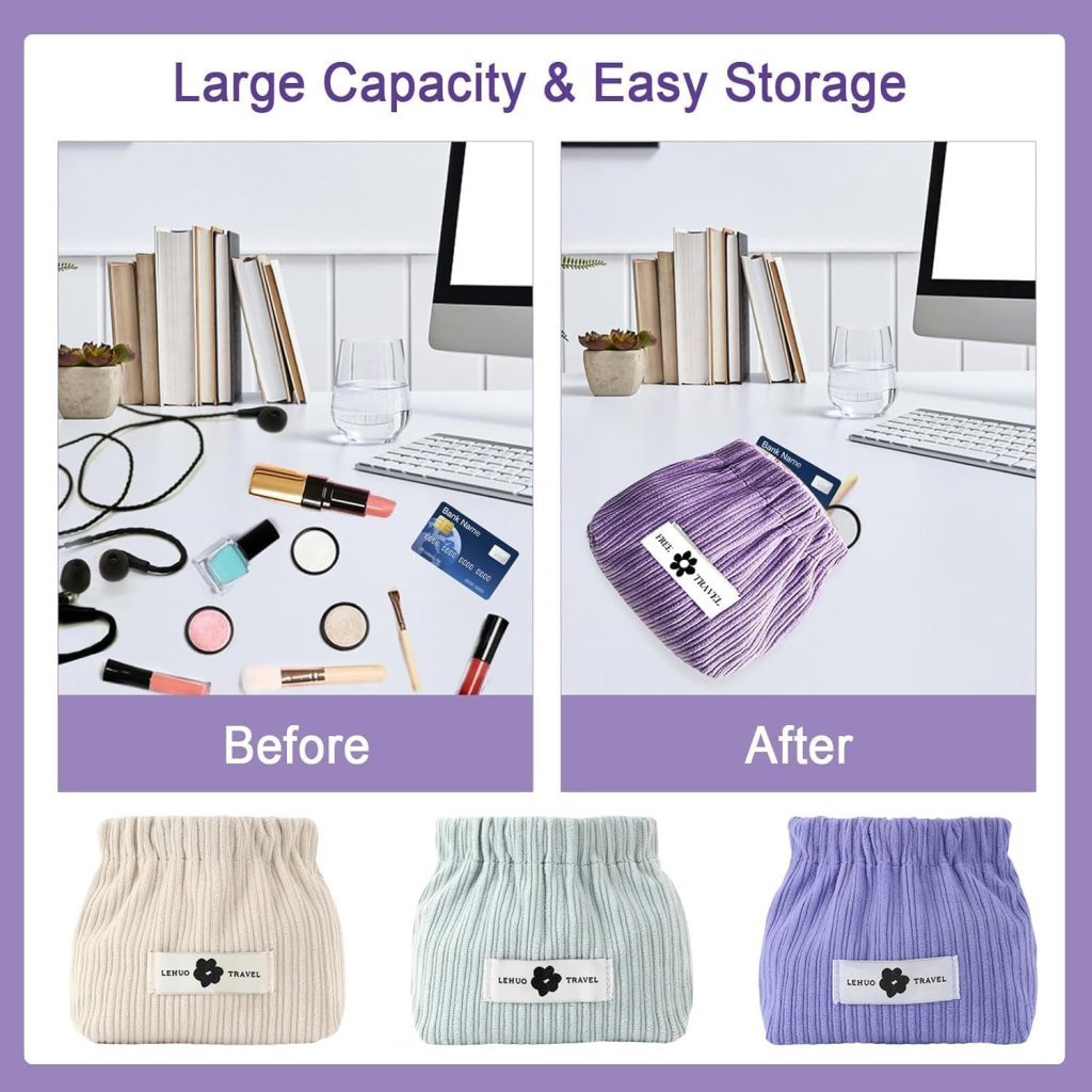 Corduroy Elastic Storage Bag